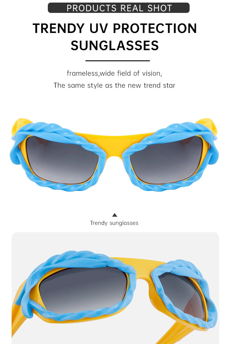 Y2K Millennium Wind Sunglasses Female Fashion Personality Irregular Sports Windproof Shaped Sunglasses Male (CFEGS-055)
