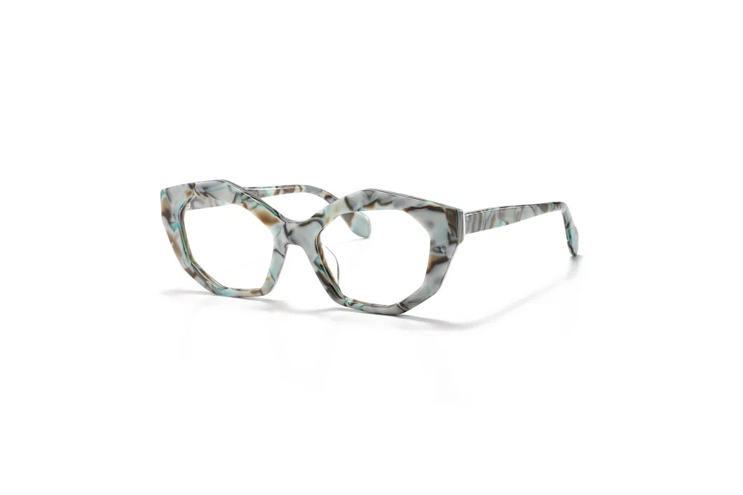 Popular Simple Style Colorful Design Cat Eye Frame Acetate Anti-Blue Light Optical Glasses