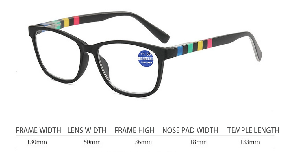 New Arrival OEM High Quality Full Rim PC Rectangle Frame Reading Glasses in Optional Colors