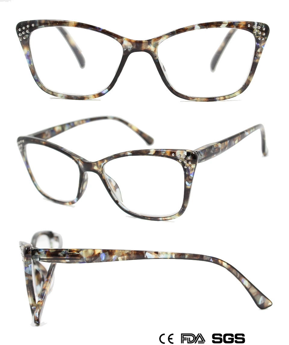 Lady&prime;s Cat-Eye Reading Glass with Diamond (WRP8100191)