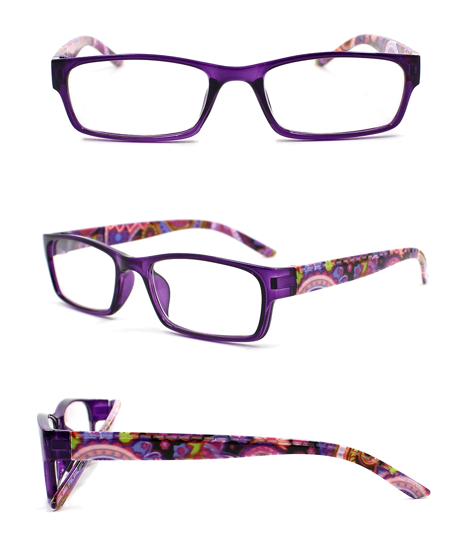 Small Square Frame Plastic Reading Glasses (WRP805032)