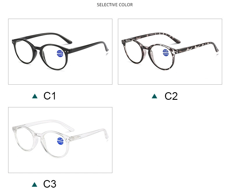 New Anti-Blue Reading Glasses Wholesale HD PC Spring Leg Comfortable Reading Glasses for Men and Women Elderly Reading Glasses