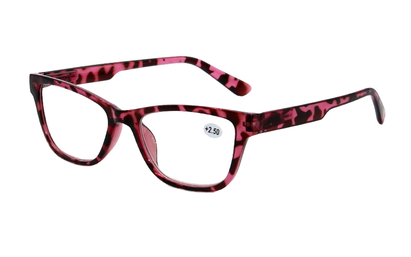 Rectangular Crystal Color Tortoise Shell Spring Hing Unisex Reading Glasses