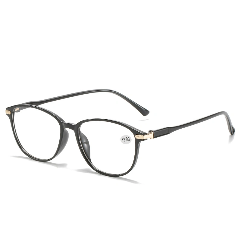 New Wholesale Light PC Circle Frame Men/Women Reading Glasses Fashion Spring Hinge Gradient Ramp Reading Glasses (AL-06)