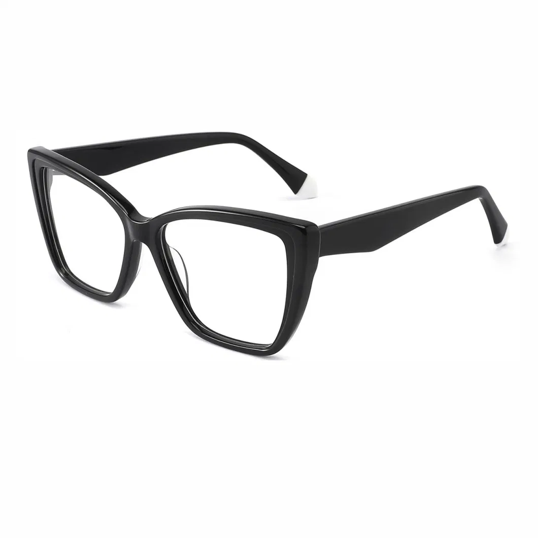 Wholesale Oversized Acetate Spectacle Crystal Vision Eyewear Unisex Optical Frame