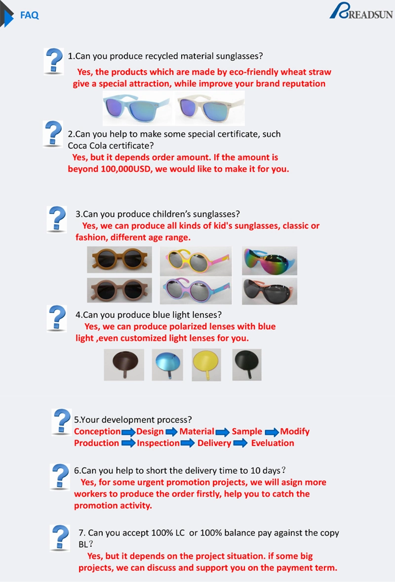 Readsun Biodegradable Sun Glasses Frame Eco-Friendly Recycled Plastic Sunglasses