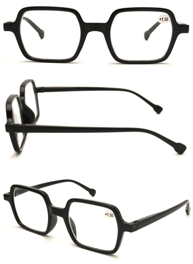 New High Quality Plastic Frame Square Custom Eyewear Reading Glasses