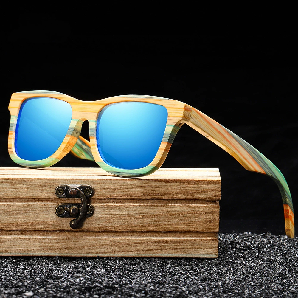 Wood Bamboo Sunglasses Polarized for Women Mens, Designer Glasses UV Protection Lens