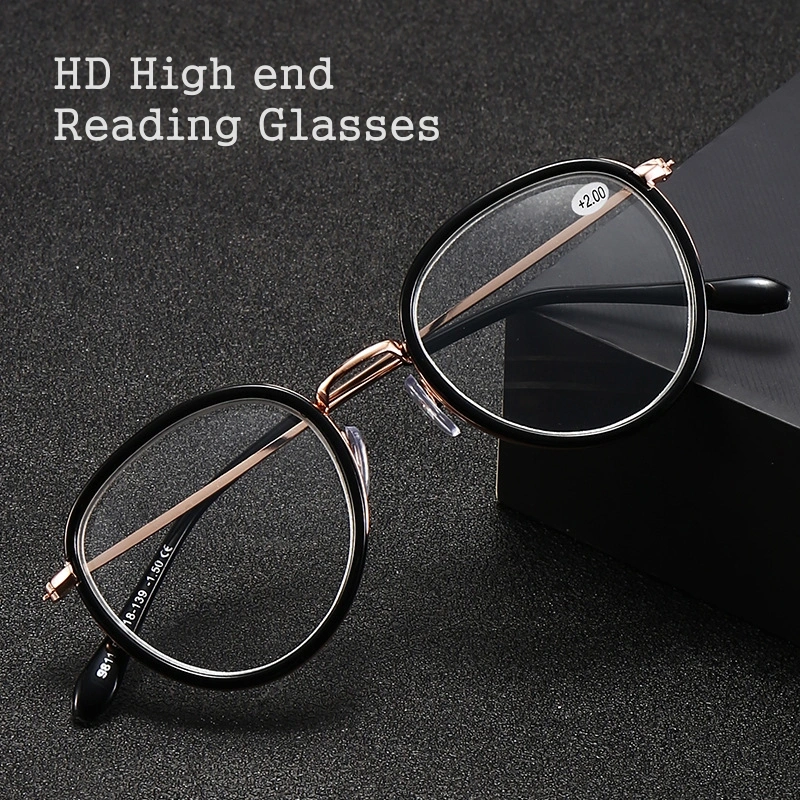 Comfortable Alloy Frame UV400 HD Silicone Pad Anti Blue Light Reading Glasses