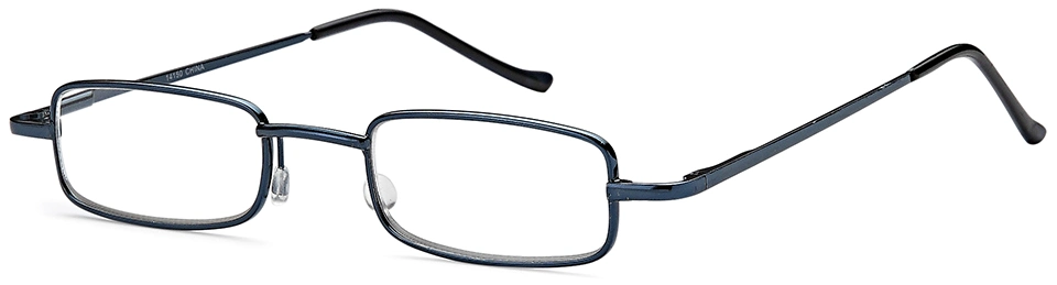 Compact Styling Metal Frame with Matching Pocket-Clip Case Flexible Temples for Reading Glasses