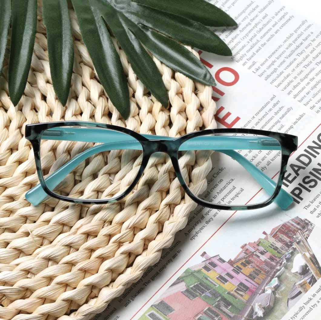 Special Painting Demi Square Frame Reading Glasses Wholesale Comfortable Spring Hinge Eyewear