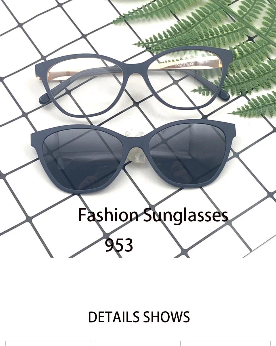 High-End Ultem Clip on Sunglasses Models Fashion Eyewear