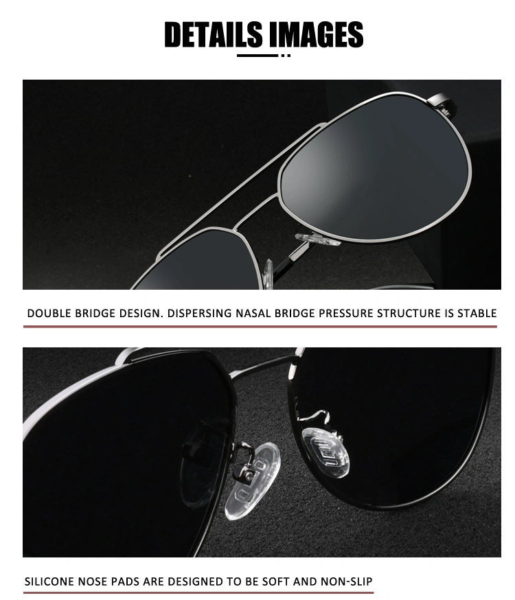 Double Bridge Luxury Fashion Sunglasses Polarized Men Sun Glasses Outdoor Man Popular Eyeglasses