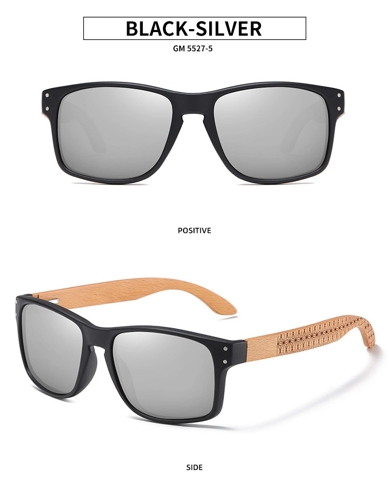 2023 New Adults UV400 Custom Logo Mens Bamboo Gafas De Sol Plastic Wood Sunglasses Polarized for Driving Cycling