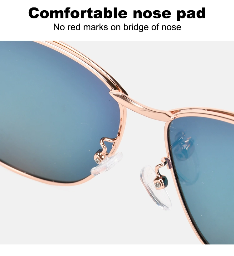 Luxury Brand Designer Sunglasses Men Vintage Metal Small Thin Face Sun Glasses