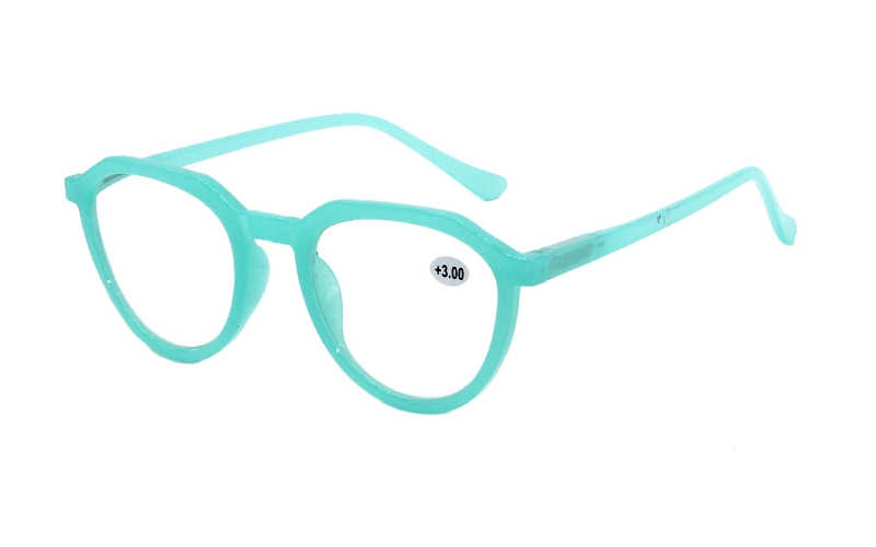 Crystal Candy Color Irregular Geometrical Shape Spring Hinge Reading Glasses