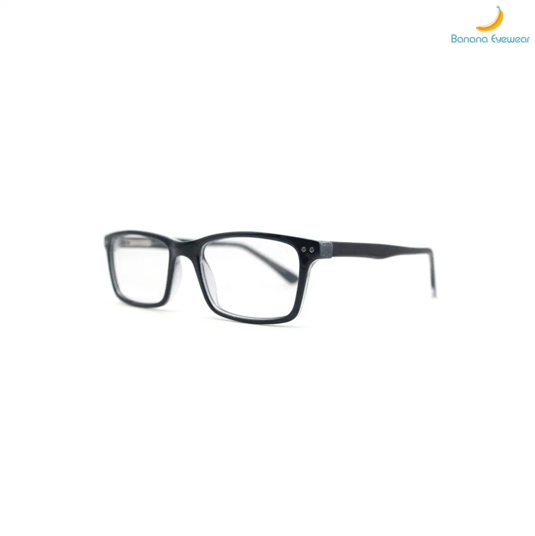 Classic Rectangle Men Injection Eyewear Optical Frame Full Rim Eyeglasses