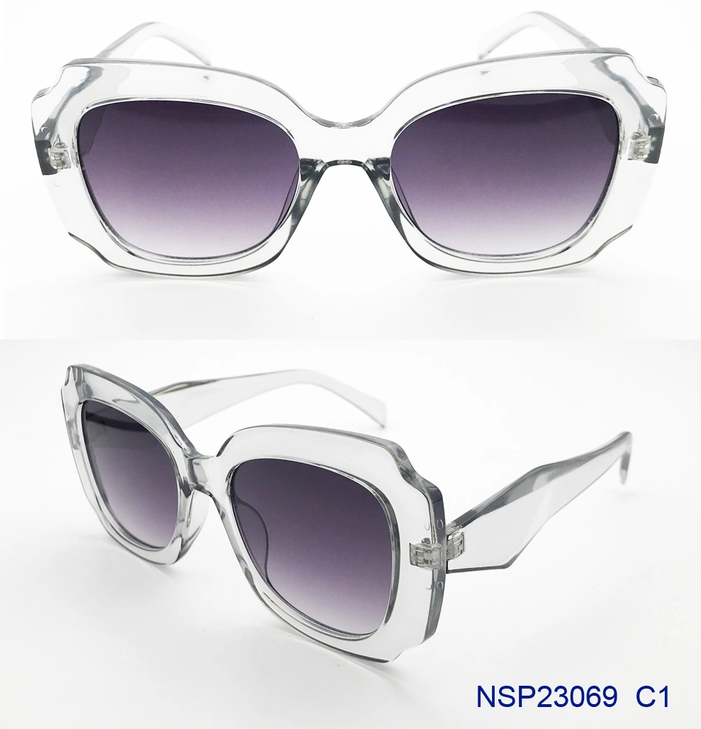 2023 Safety Big Square Luxury Sexy for Unisix Designe Transparent Tender Lens Fashion Model Safety UV400 Creative Sunglasses