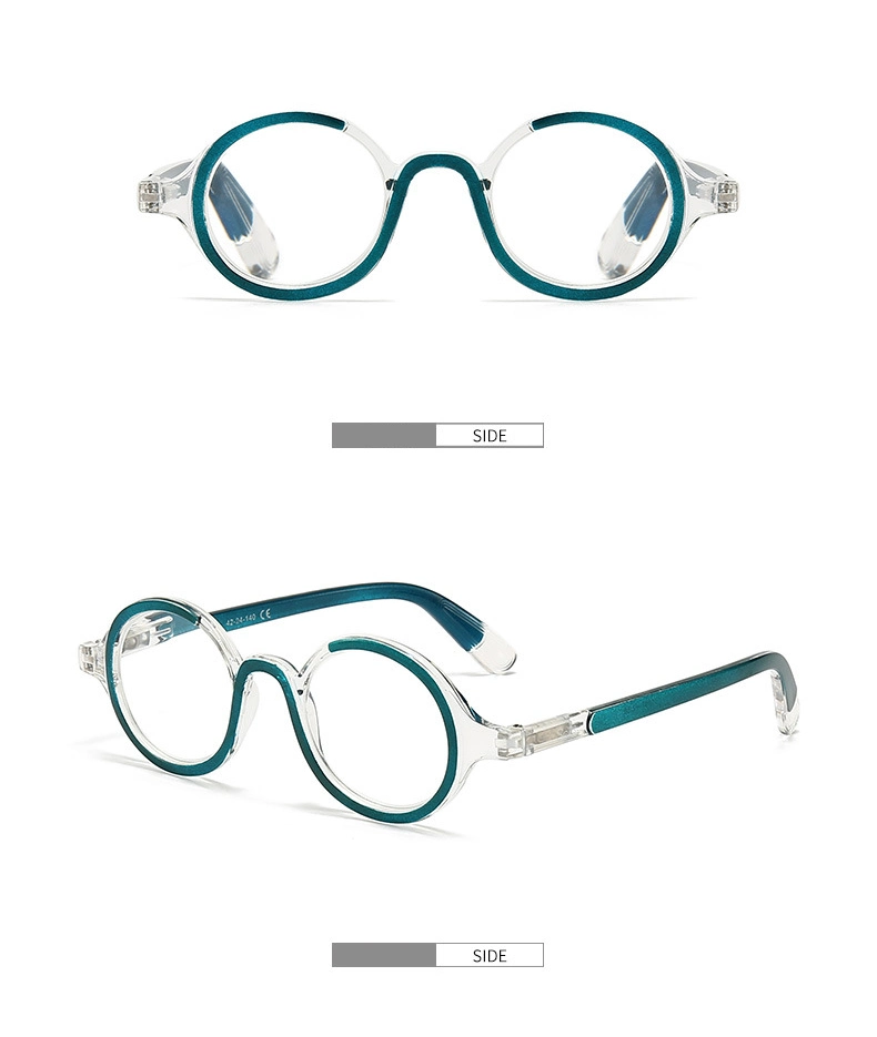 New Product Brand Designer Fashion Style Popular Unique Round Eyeglasses Women Colorful Reading Glasses