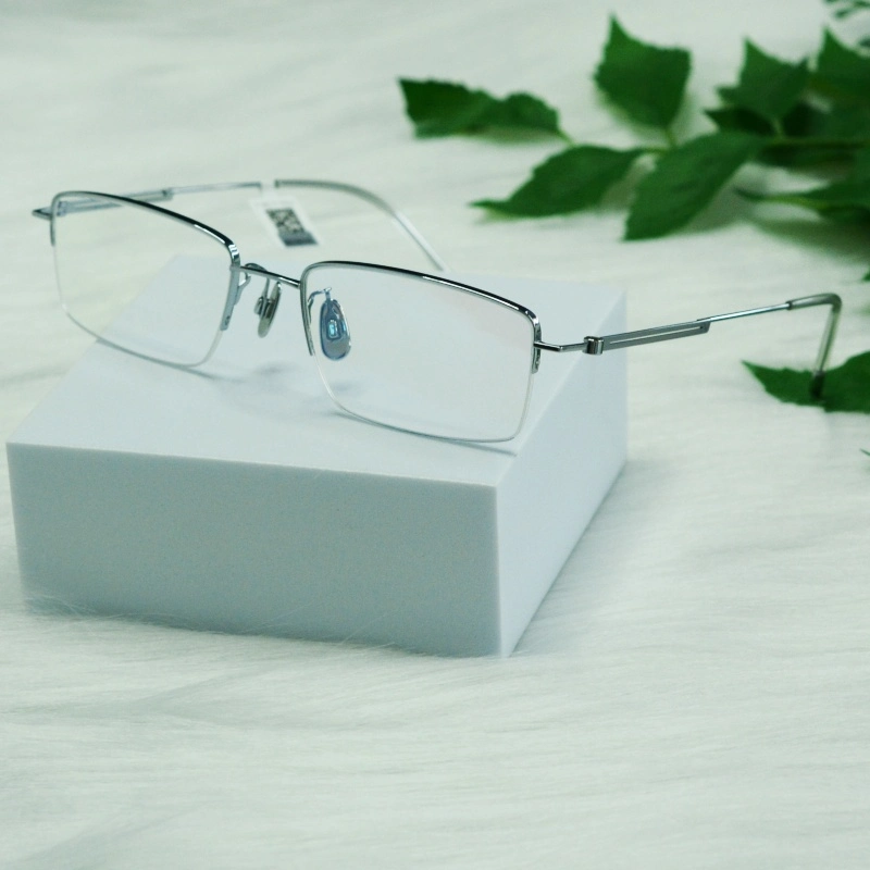 Rimless Executive Optical Glasses Pure Titanium Frame Titan Metal Eyeglasses Frames