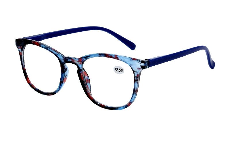 Colorful Square Round Pattern Frame Spring Hinge Thin Temples Reading Glasses