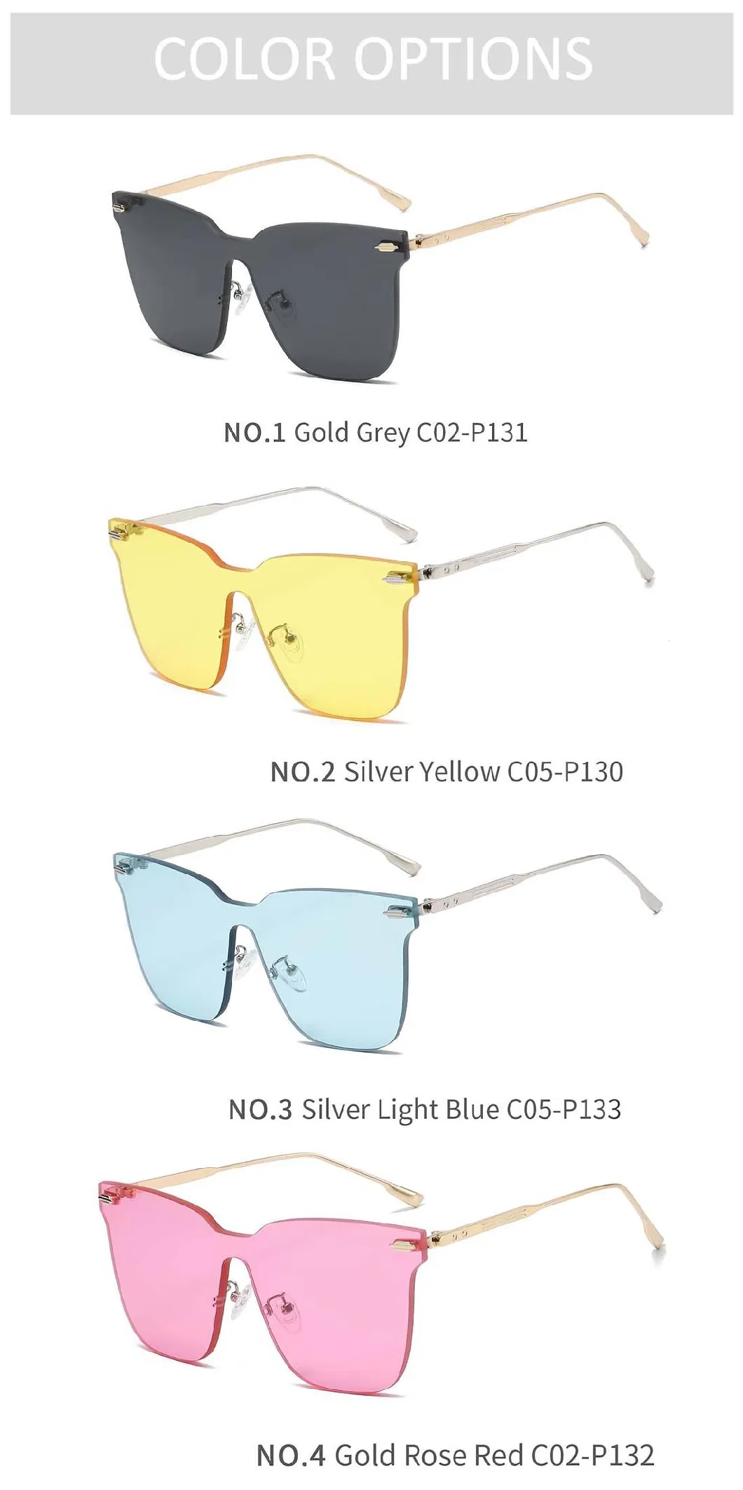 Gd Colorful Newest Design Sunglasses Ready to Stock Metal Sun Glasses UV400 Anti-UV Mirror Eyeglasses