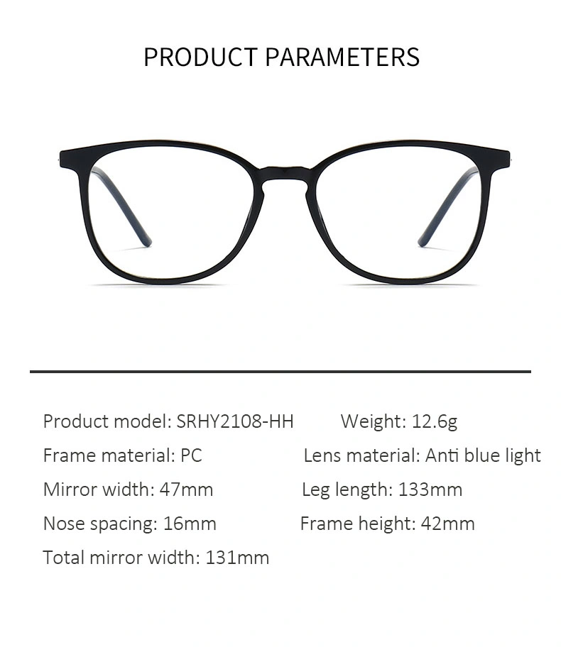 High-End Custom Wholesale Cheap Retro Frame Unisex Computer Presbyopia Anti Blue Light Blocking Fashion Reading Glasses