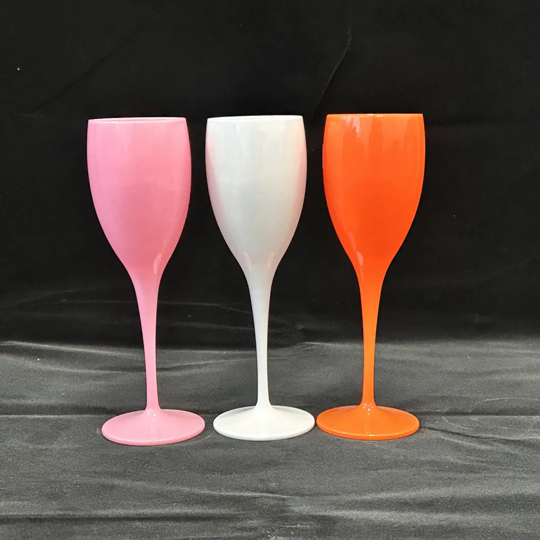 Bst Personalized Champagne Cups High Quality Custom Plastic White Wine Glasses Goblet Wine Glass