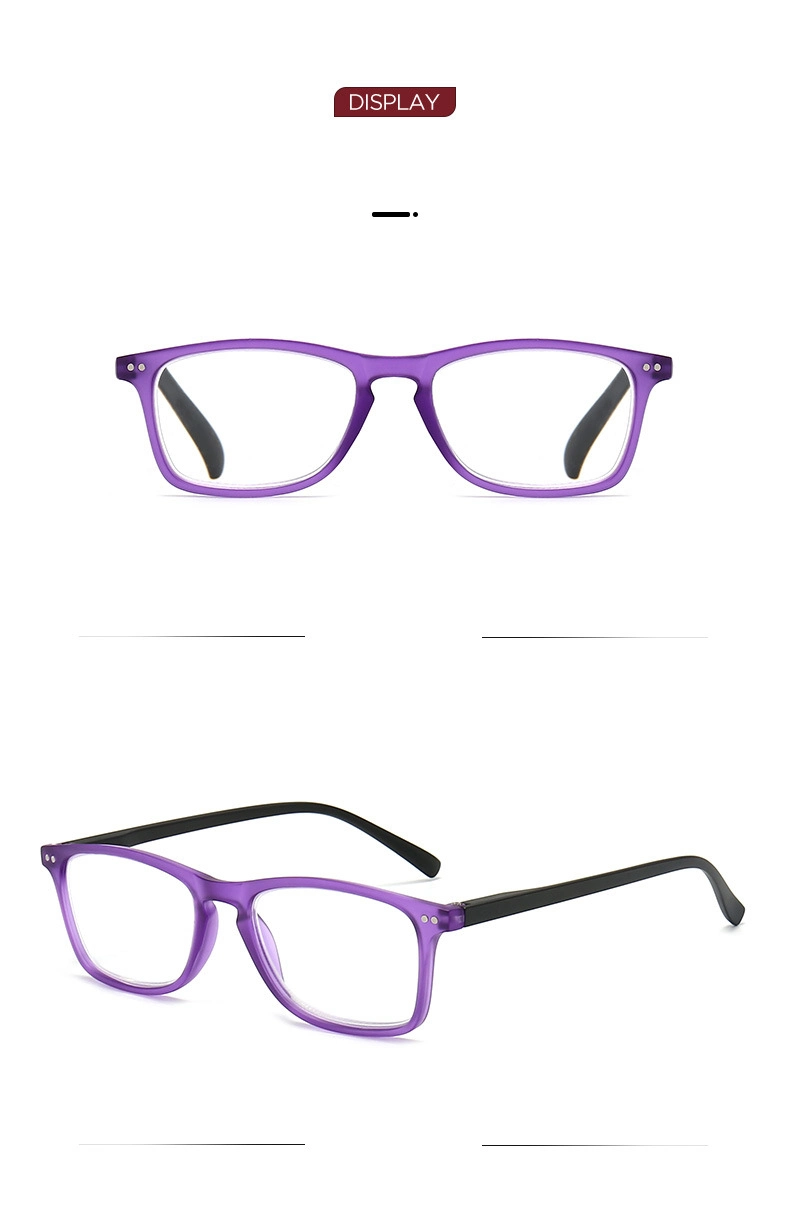 Ready to Ship New Design Classic Fashion Trend Comfortable Square Eyeglasses Women Colorful Reading Glasses