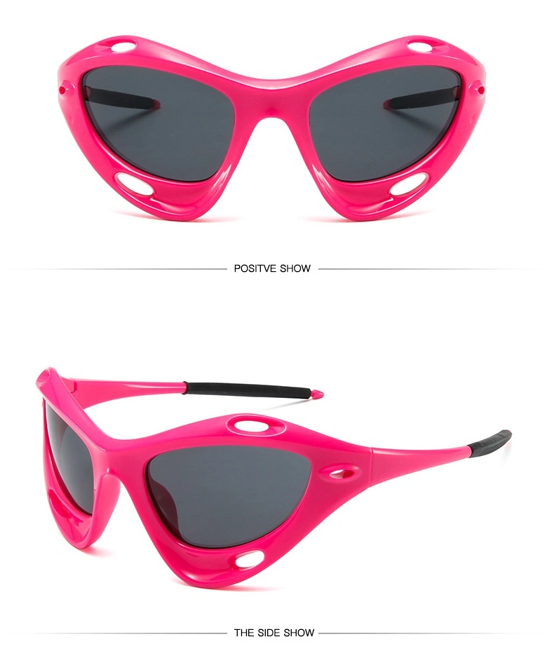 Fashionable Transparent Frame Sports Style Cycling Sunglasses, Sun Protection Driving Glasses