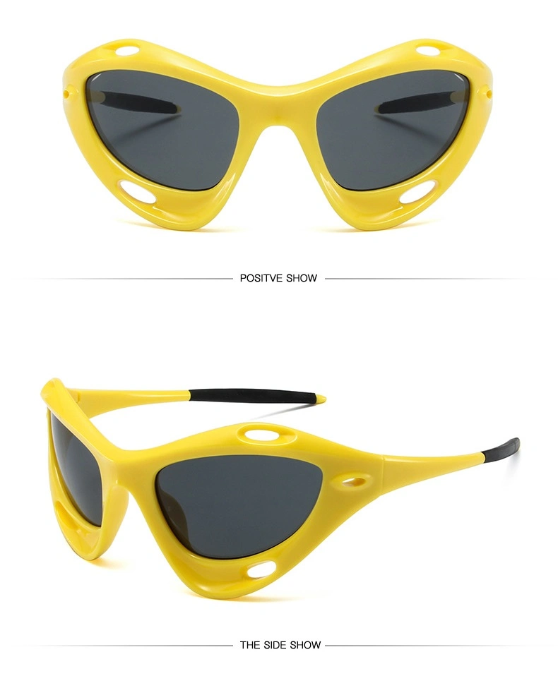 Fashionable Transparent Frame Sports Style Cycling Sunglasses, Sun Protection Driving Glasses