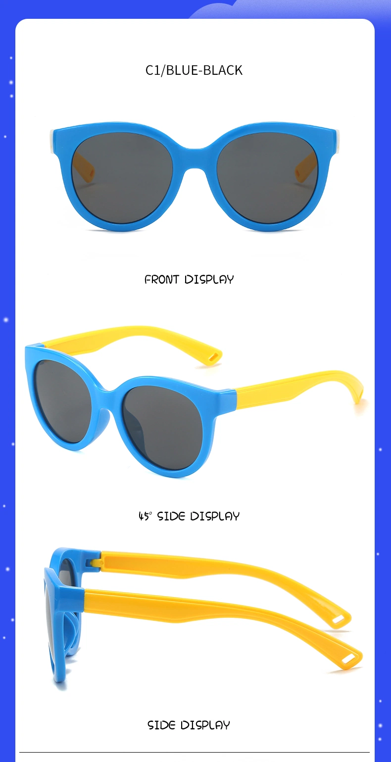 Unisex New Design Baby Kids PC Plastic Sunglasses Sun Glasses in Stock Children Fashion Sunglasses