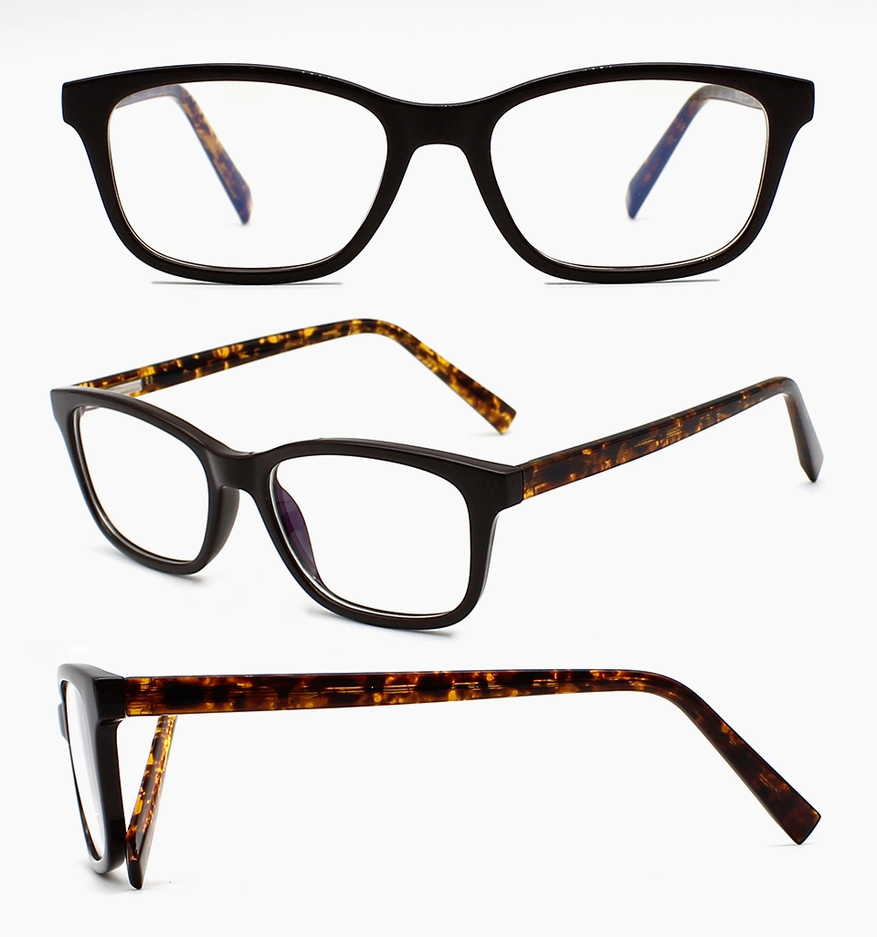 Fashion Slim Square Outdoor Mens Eyewear Glasses Flexible Hinge Demi Temple Cp Reading Glasses (WCP21006)