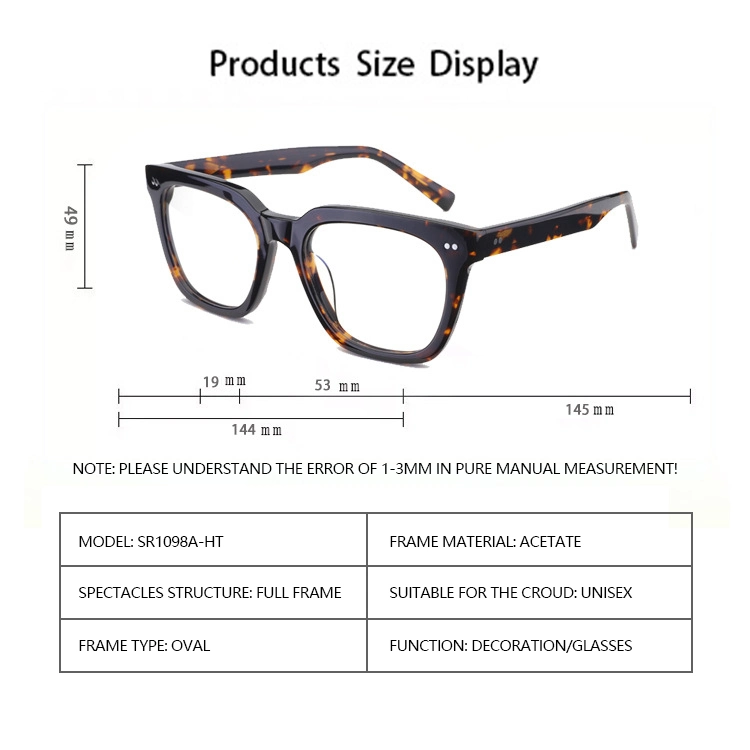 New Spectacle Luxury Anti Blue Light Acetate Custom Reading Designer Eyeglass 2023 Frames Eyewear Women Men Glasses