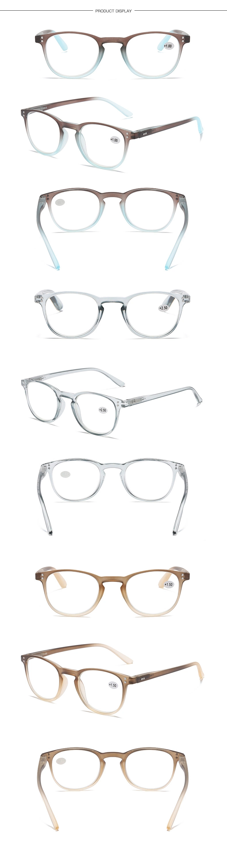 Factory Direct Sale Fashion Retro PC Small Round Eyeglasses Frames AC Lenses Designer Custom Eyewear Unisex Reading Glasses