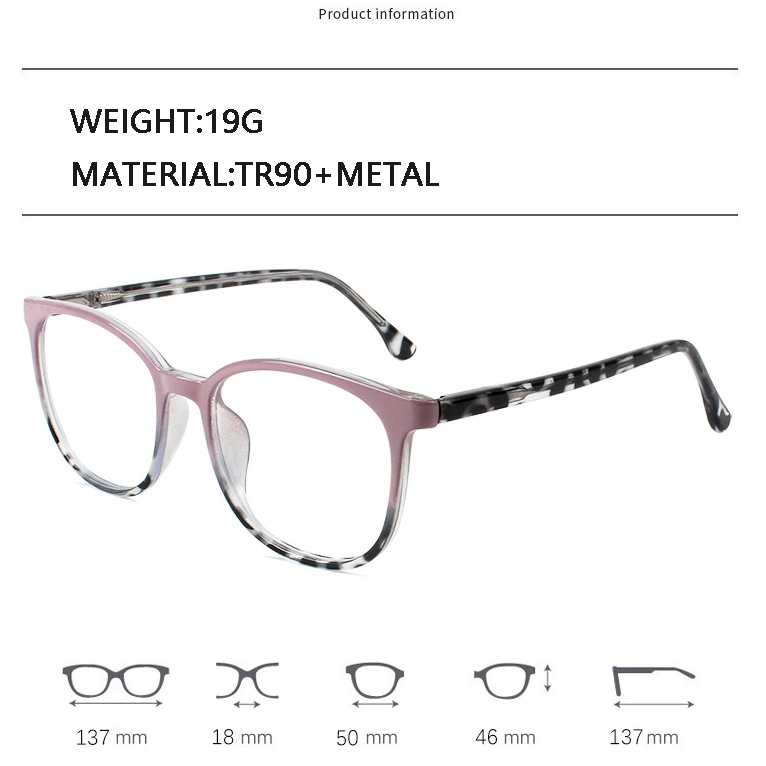 Hot Selling Retro Big Frame Anti-Blue and Ultraviolet Optical Frame Fashion Customized Designer Reading Eyewear Men Women Glasses