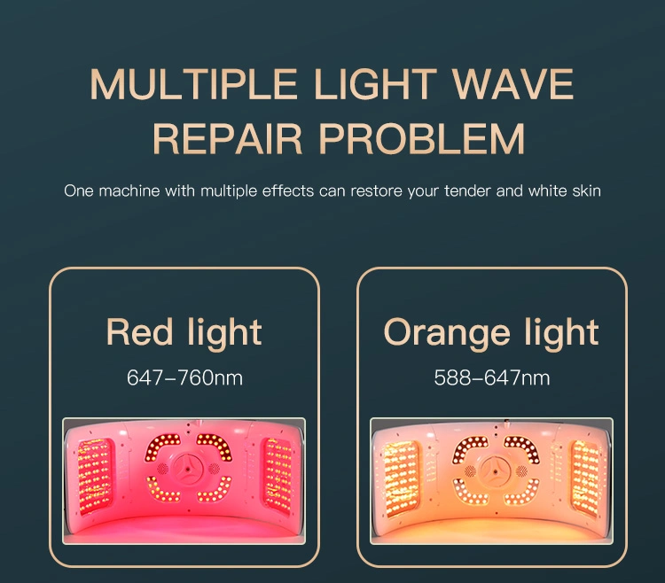 Professional UV LED Lamp Nano Spray EMS Massage Anti Aging Beauty Skin Blue Red LED Face Light Therapy Machine