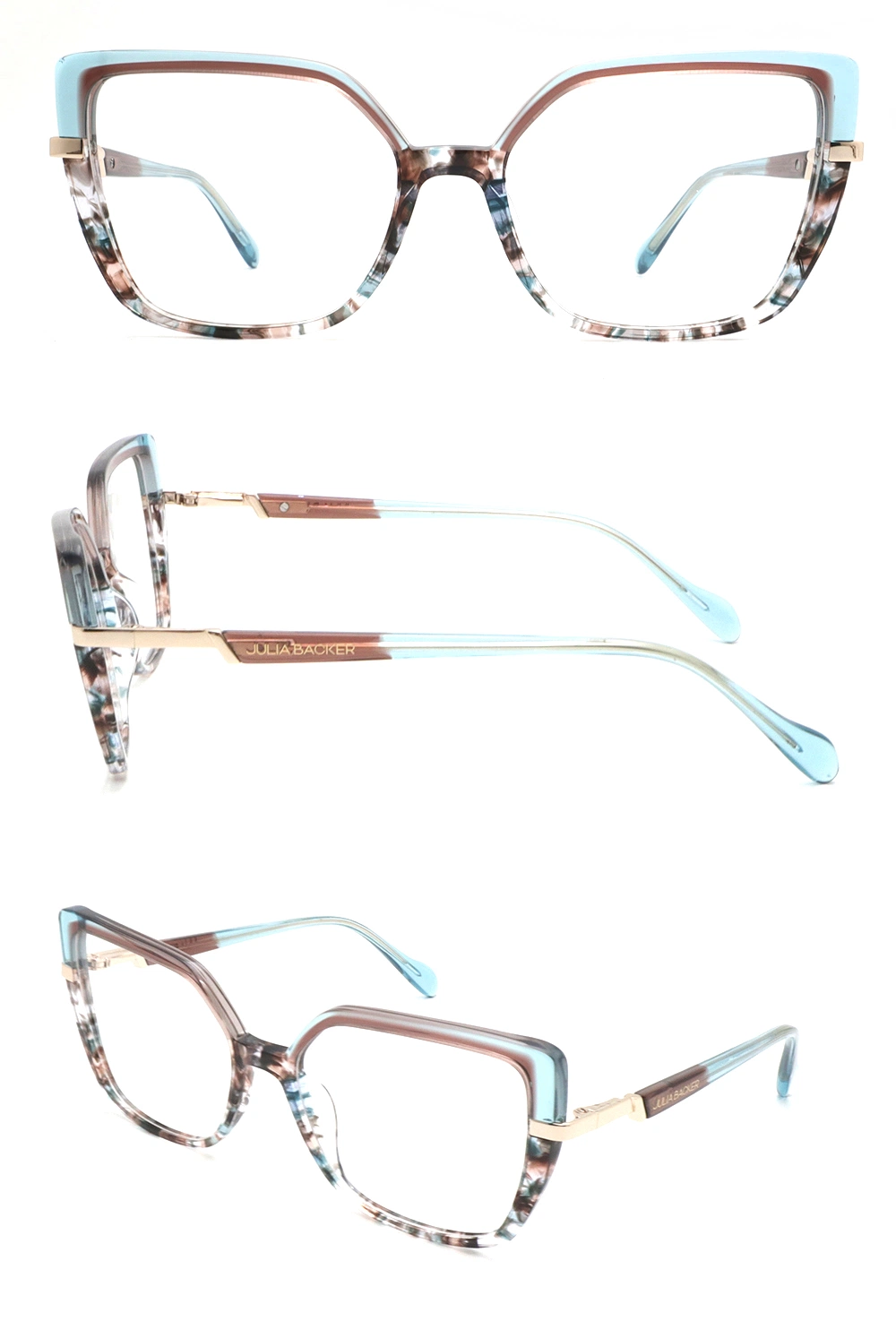 Acetate Fashion Polygon Optical Frame