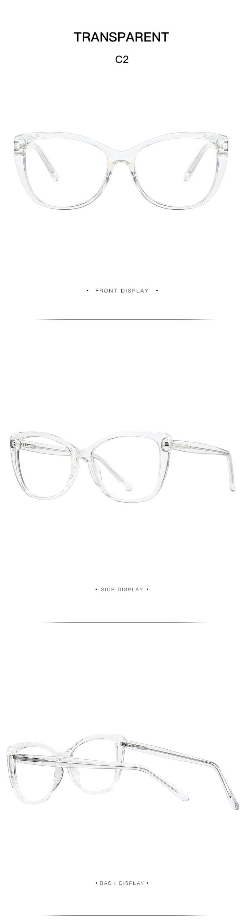 New Model Fashion Vintage Cat Eye Reading Glasses Optical Frame Anti Blue Light Blocking Computer Women Men Glasses