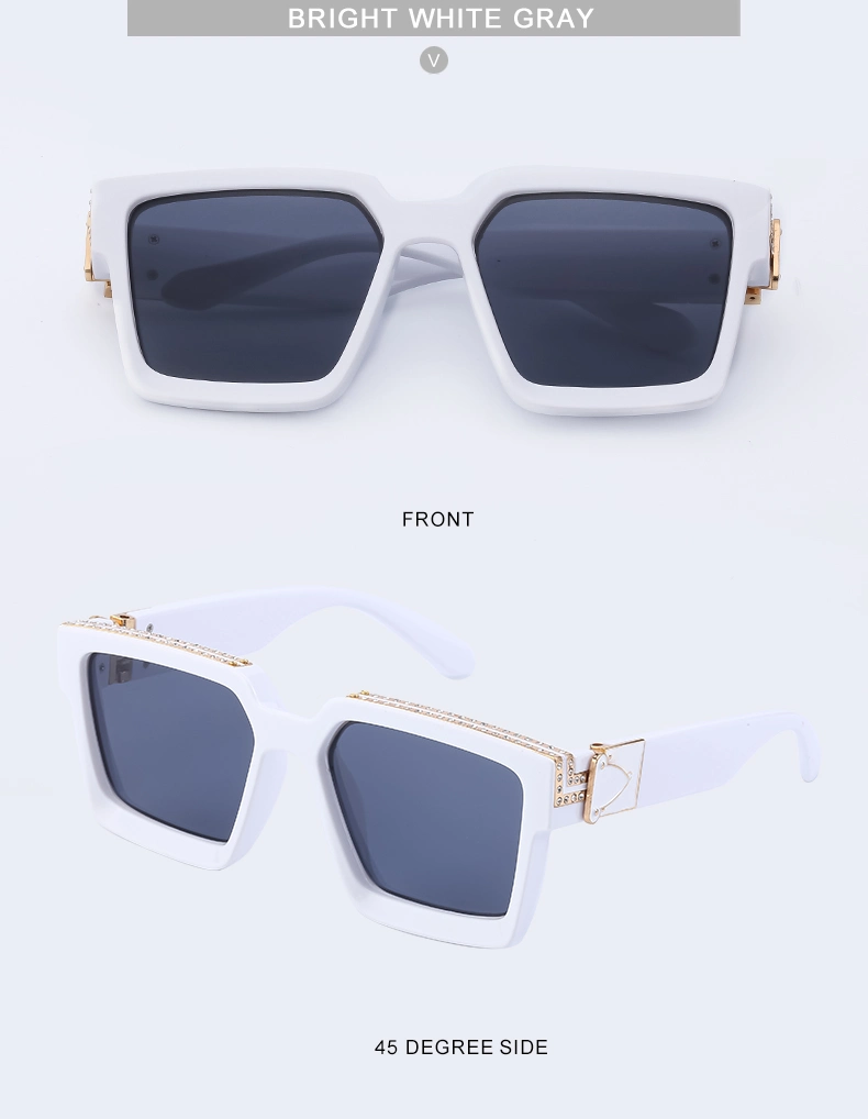 Luxury Over Size Female Shades Sunglasses Womens PC Big Frame Sun Glasses Popular Leopard Square Men Sunglasses for Men