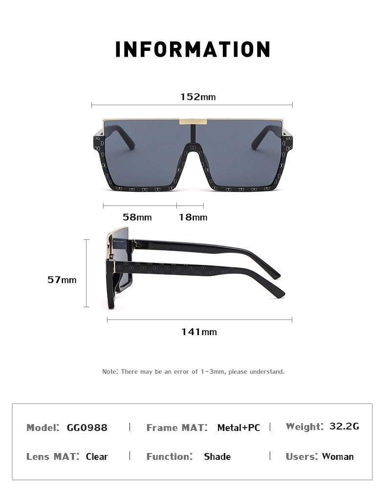 Half Frame Oversize Falte Top Fashion Sunglasses Shades