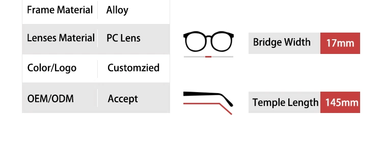 63145 Wholesale Premium Metal Eyewear Optical Frames for Eye Glasses