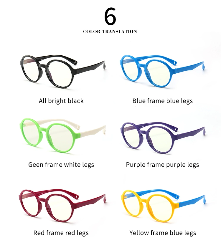 2022 Retro Eye Protection Blue Light Kid Glasses