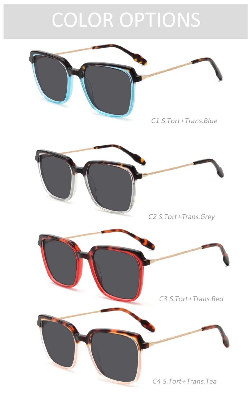 Gd High Quality Beautiful Style Sunglasses Fashion Sunglasses Men Women Acetate Sunglass Tac Lens Popular Sun Glasses