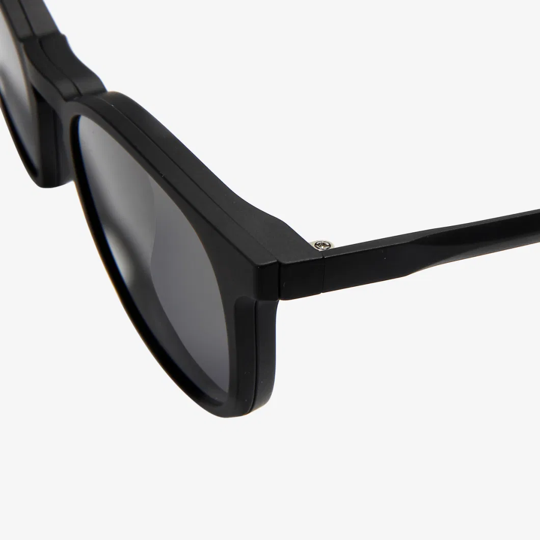 Retro Round Shape Clip on PC Polarized Lense Sun Glasses for Men and Women High Quality Sunglasses