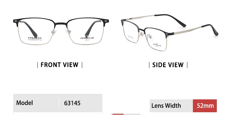 63145 Wholesale Premium Metal Eyewear Optical Frames for Eye Glasses