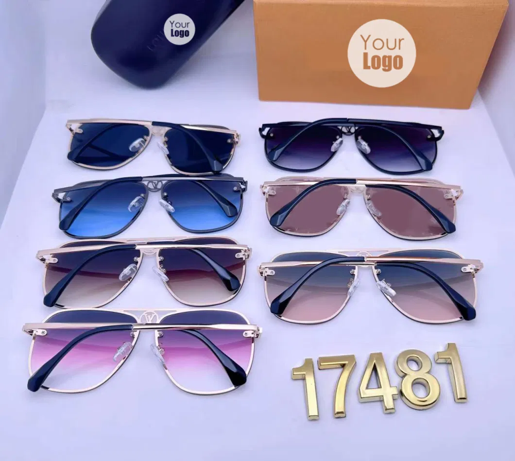 Top Luxury Sunglasses Designer Women&prime;s Men&prime;s Goggles Premium Glasses for Women&prime;s Glasses Frame Vintage Metal Sunglasses with Box