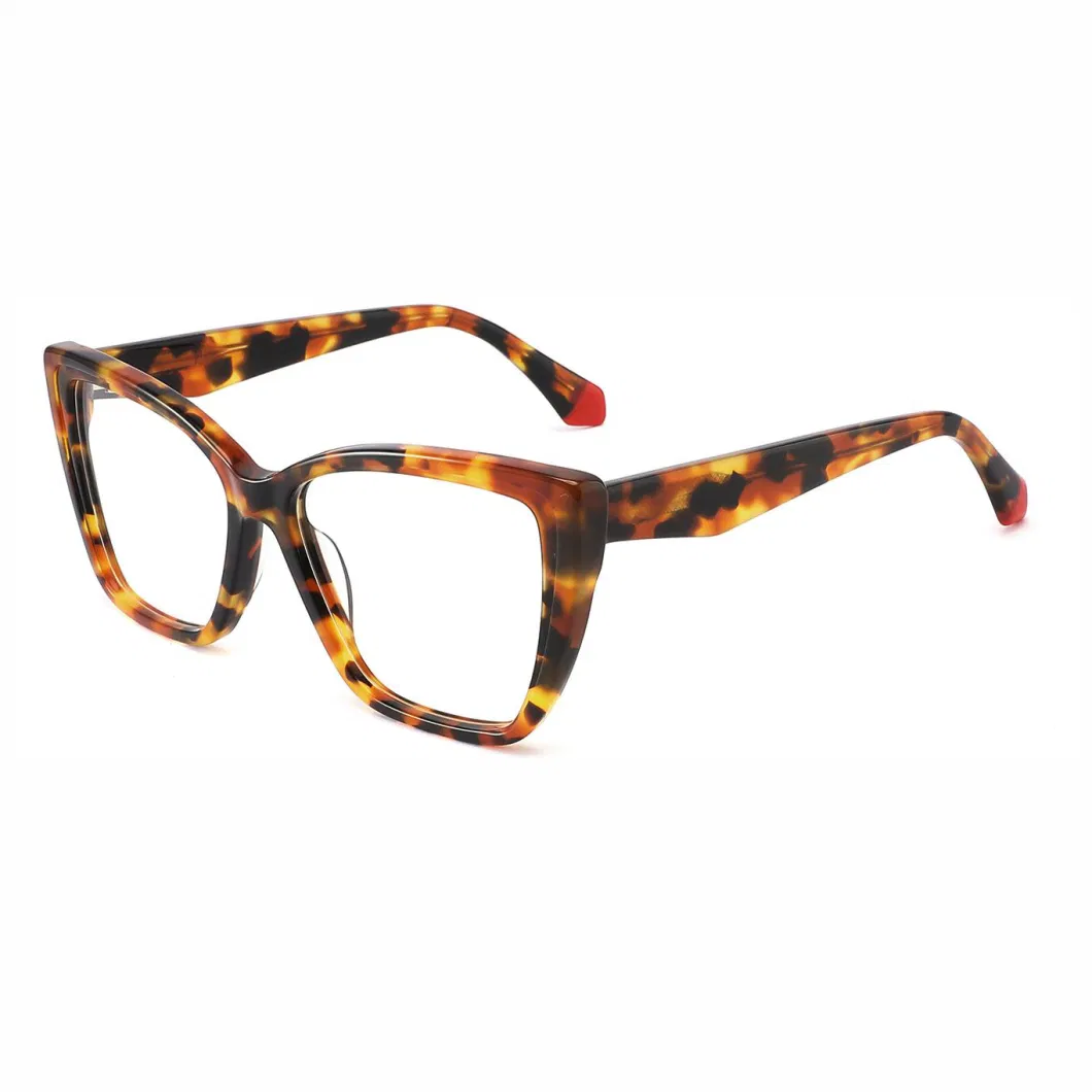 Wholesale Oversized Acetate Spectacle Crystal Vision Eyewear Unisex Optical Frame