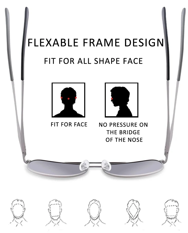 Driver Sun Glasses Day and Night Vision Eyewear Brand Design Shades UV400 Polarized Sunglasses for Men Glasses Women Male