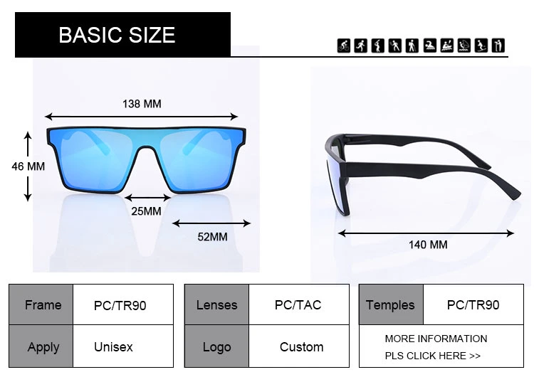 Wholesale Fashion Street Oversized Women Men Sunglasses OEM Brand Designer Square Sun Glasses UV400